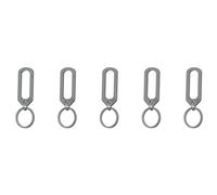 Jushenpoer 5X Boucle en Titane Porte-Clés en Alliage de Titane Boucles de Simplicité Accessoires de Camping Outil de Poche en Plein Air