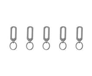 Jushenpoer 5X Boucle en Titane Porte-Clés en Alliage de Titane Boucles de Simplicité Accessoires de Camping Outil de Poche en Plein Air