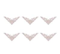 Jushenpoer 6 Pièces 20 X 20Cm Caoutchouc Bois ChêNe Sculpté Corner Onlay Applique Cabinet Non Peint