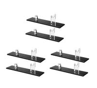 Jushenpoer 6 PièCes PréSentoir à Couteaux ÉTui à Couteaux en Acrylique PréSentoir à Couteaux de Bureau, Porte-Couteau pour la DéCoration IntéRieure (Base Noire)