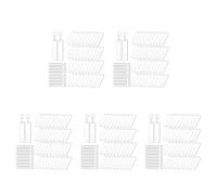 Jushenpoer 600 Pièces Rectangle Acrylique Porte-CléS Blanc Transparent Acrylique Porte-CléS Blanc