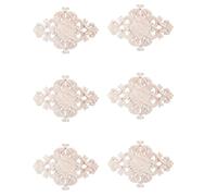 Jushenpoer 6X Beaucoup Bois Sculpté Long Onlay Applique Murs de Fleurs Non Peints Armoires Type de DéCor de Porte: 21X15 cm