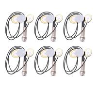Jushenpoer 6X Contact Piezo Microphone 3 Transducteur Pickups avec Prise de Broche D'Extremite pour Kalimba