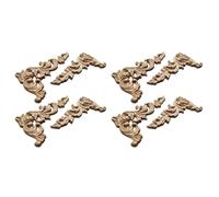 Jushenpoer 8 PièCes Bois Sculpté Coin Onlay Applique Non Peint Cadre Placard Armoire Décalcomanie pour la Décoration de Meubles de Maison A
