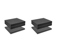 Jushenpoer 8 Pièces Séparez L'Insert en Mousse - Pluck Pre Square Feuille de Mousse avec Utilisation Inférieure pour Le Tiroir de Rangement des Boîtes de de Société B