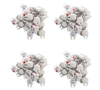 Jushenpoer 80 Pcs Porte-Cles Boucle A Cles Cadeau Mignon de Pendentif de Dents