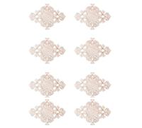 Jushenpoer 8X Beaucoup Bois Sculpté Long Onlay Applique Murs de Fleurs Non Peints Armoires Type de DéCor de Porte: 21X15 cm