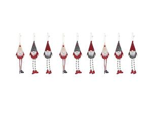 Jushenpoer 9 Paquets Noël sans Longue Jambe GNOME Père Noël Arbre de Noël Suspendu Goutte Ornement Décorations de Poupée pour Pendentif Cadeaux