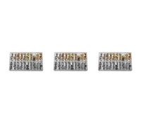Jushenpoer 900X Pièces de Couronne de Montre Imperméable de Rechange Assorties de Dôme d'or et d'argent Tête Plate Montre Accessoires Kit de Réparation pour L'Horloger