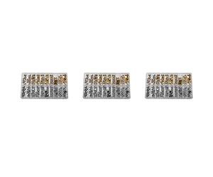 Jushenpoer 900X Pièces de Couronne de Montre Imperméable de Rechange Assorties de Dôme d'or et d'argent Tête Plate Montre Accessoires Kit de Réparation pour L'Horloger