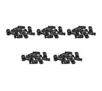 Jushenpoer Diamètre 8 mm Trou, Cordon Cordon Cordons D'Arrêt Mousqueton, Noir, 50 Pcs