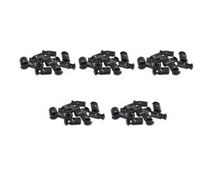 Jushenpoer Diamètre 8 mm Trou, Cordon Cordon Cordons D'Arrêt Mousqueton, Noir, 50 Pcs