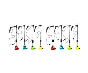 Jushenpoer Ensemble de 8 ÉChangistes de PêChe Indicateurs D'Alarme de Touche de PêChe dans Un ÉTui Zippé Accessoires de PêChe à la Carpe ÉChangistes IlluminéS par LED