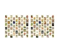 Jushenpoer Kit de Collage Mural Esthétique Vintage - 100 Mini Affiches d'art Botanique Collage (4X6Pouces), pour Mur de Photos à La Mode