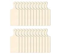 Jushenpoer Lisse en Bois Bricolage Planche à DéCouper DéCoration de Cuisine Ustensiles de Cuisine 24Pack