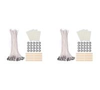 Jushenpoer Mèches de Bougie (Lot de 200), Mèches de 15 cm pour Bougies, Mèches de Bougie sans pour Bougies pour La Fabrication de Bougies Bougie DIY