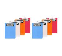 Jushenpoer Mini Presse-Papiers 4 Pouces X 6 Pouces, 8 PièCes Petits Presse-Papiers, Presse-Papiers Bloc-Notes, Presse-Papiers en Plastique de Poche de Taille MéMo