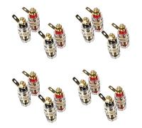 Jushenpoer Nouveau 16Pc Amplificateur Haut-Parleur Borne Borne Post 4mm Fiche Banane Jack