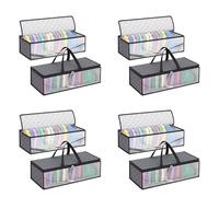Jushenpoer Paquet de 8 Rangement pour Chapeaux pour Baseball,Casquettes, ÉTui de Rangement pour Chapeaux, Support pour Chapeaux avec 2 PoignéEs de Transport pour L'Humidité du Placard