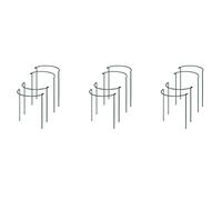 Jushenpoer Piquet de Support de Plantes, 12 Packs de Supports de Plantes de Jardin en Métal Demi-Rond, Anneau de Support de Plantes de Jardin Vert, Supports de Bordure de Jardin