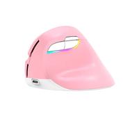 JUSHZ Wireless Mouse Computer Mouse for Laptop Gaming Ergonomic Mice Pointing Device Vertical USB Bluetooth 4.0 Mode Double Rechargeable Photoélectrique 2.4G Ergonomie (103x89x69mm,Pink)