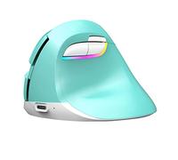 JUSHZ Wireless Mouse Computer Mouse for Laptop Gaming Ergonomic Mice Pointing Device Vertical USB Bluetooth 4.0 Mode Double Rechargeable Photoélectrique 2.4G Ergonomie (103x89x69mm,Green)