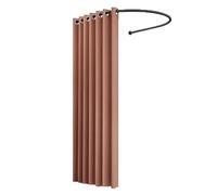 JUSKAQZYI Cabine d'essayage Mobile Cabine d'essayage Portable en Forme de U, vestiaire d'angle Amovible et Mural avec Rideau d'ombrage Cabine d'essayage(Brown,85 * 80cm)