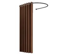 JUSKAQZYI Cabine d'essayage Mobile Cabine d'essayage Portable en Forme de U, vestiaire d'angle Amovible et Mural avec Rideau d'ombrage Cabine d'essayage(Coffee,100 * 95cm)
