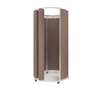 JUSKAQZYI Cabine d'essayage Mobile Magasin de vêtements Cabine d'essayage indépendante vestiaire Amovible au Sol temporaire avec roulettes Gain de Place Cabine d'essayage(Milk Tea,80 * 200cm)