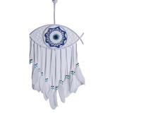 JUSKAQZYI Carillons à Vent Attrape-rêves en Plumes for Mauvais œil, décoration Murale for Chambre à Coucher, Jardin, Cadeau Porte-Bonheur carillons(Wit)