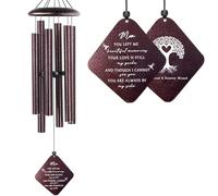 JUSKAQZYI Carillons à Vent Cadeaux de condoléances for la Perte d'une mère Carillons éoliens commémoratifs de l'arbre de Vie for Un être Cher Carillons éoliens Condoléances Deuil carillons