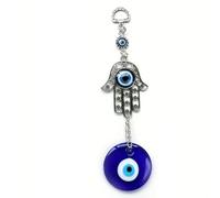 JUSKAQZYI Carillons à Vent Carillon éolien en Verre Bleu à Suspendre for Voiture, Accessoire décoratif Anti-Mauvais œil, bénédictions, Protection, Foi, réflexion de l'énergie carillons(Glass Eyes)