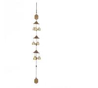 JUSKAQZYI Carillons à Vent Carillons éoliens en Alliage de cuivre à Trois Couches, Pendentif Bouddhiste, Ornement, carillons éoliens en métal Vintage, Artisanat carillons(Indian)