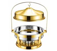 JUSKAQZYI Chafing Dish Rond en Acier Inoxydable Chafer Roll Chauffe Plat