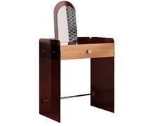 JUSKAQZYI commodes Vanity Desk with Mirror Makeup Vanity with Drawer Cabinet Bedroom Dressing Table Compact Acrylic Floating Brown Coiffeuse