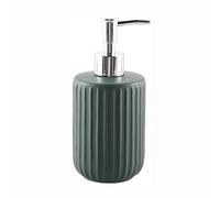 JUSKAQZYI Dispenser de Savon Liquide Distributeur de Savon for Salle de Bain et Cuisine, en céramique de Style Ferme Moderne à Rayures, Pompe en Acier Inoxydable Doseur de Savon Liquide(Groen)