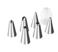 JUSKAQZYI Douille Patisserie Ensemble de 7 Douilles à Douille en Acier Inoxydable, kit Essentiel for la pâtisserie Maison avec Douilles à Fleur for la Cuisson de la crème au Beurre Fleur