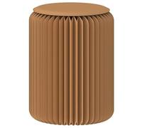 JUSKAQZYI Interieur Chaise Pliante Portable en Papier, Design Moderne en nid d'abeille, Tabouret Rond Ultra-Fin for Salon, Chambre et Couloir, léger Bois(Brown,52cm)