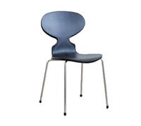 JUSKAQZYI Interieur Lot de 2 chaises en Plastique Simples et Modernes avec Dossier en Forme de Fourmi, for Salle à Manger, Bar, café, Loisirs, avec Cadre en métal Bois(Svart)