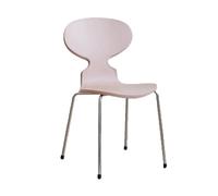 JUSKAQZYI Interieur Lot de 2 chaises en Plastique Simples et Modernes avec Dossier en Forme de Fourmi, for Salle à Manger, Bar, café, Loisirs, avec Cadre en métal Bois(Roze)
