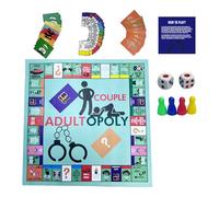 JUSKAQZYI Jeu de société Adultopoly, cartes Monopoly for couple, accessoires, idées for soirées en amoureux, jeux for adultes, carte de conversation for adultes