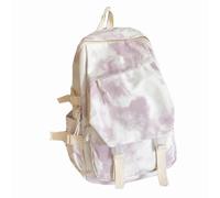 JUSKAQZYI sac a dos Sac scolaire à cravate pour filles Sac à dos léger Sac à jour imprimé de voyage de loisirs des étudiants scolaire(Lila)