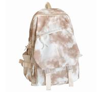 JUSKAQZYI sac a dos Sac scolaire à cravate pour filles Sac à dos léger Sac à jour imprimé de voyage de loisirs des étudiants scolaire(Khaki)