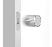 JUSKAQZYI serrure de porte Poignée de bouton de porte de Passage intérieur, for portes de placard, couloir, serrure simple face, poignée de porte sans n alliage de Zinc poignee(Matte Nickel)