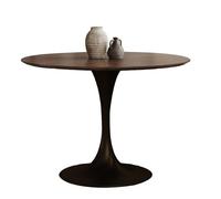 JUSKAQZYI Table de Salon Table Basse Ronde, Style Tulipe Milieu du siècle, avec Pied Central en métal, idéale for Les Petites Cuisines et salles à Manger. Ronde(60 * 60 * 74cm)