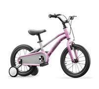 JUSKAQZYI trottinettes Vélo for enfants de 2 à 8 ans, vélo de 12 à 18 pouces avec roues d'entraînement, frein à main et panier, vélo for petite fille vélos enfants(Roze,18in)