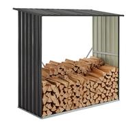 Abri à bois en métal Enno Anthracite