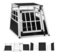 Caisse pour chien voiture métal Argent M