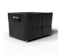 Juskys bâche de protection 120x90x75 cm - Housse Meubles Jardin - UV, Imperméable 1500mm, Aération, Facile à Nettoyer, Sangles & Velcro