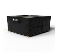 Juskys bâche de protection 200x200x90 cm - Housse Meubles Jardin - UV, Imperméable 1500mm, Aération, Facile à Nettoyer, Sangles & Velcro